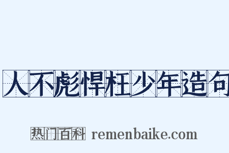 人不彪悍枉少年造句是什么意思的图片